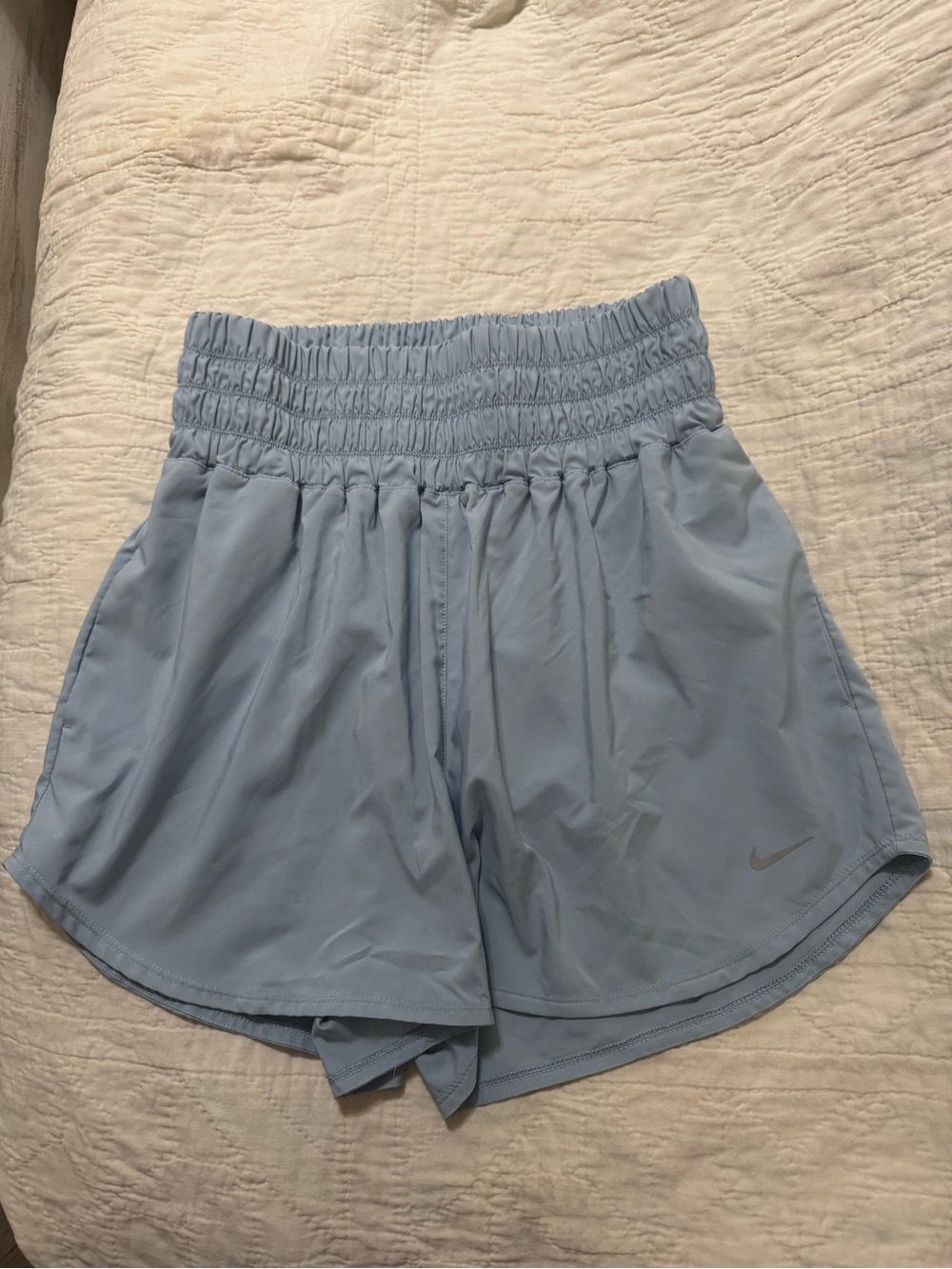 Nike Women's One Dr-Fit Ultra High Waist 3” Pale Blue Athletic Shorts